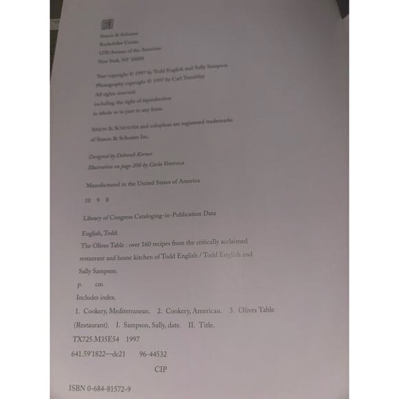 The Olives Table Over 160 Recipes from Chef Todd English & Sally Sampson - Picture 2 of 6